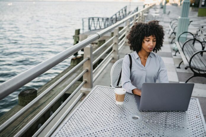 lady on her laptop